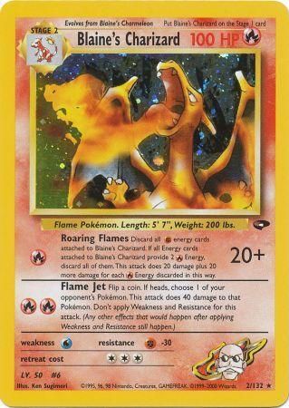 Blaine's Charizard 2/132 Rare Holo Pokemon Card