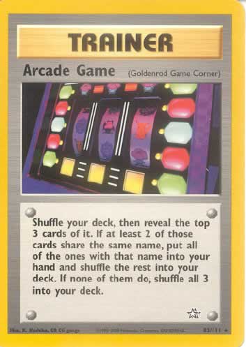 Arcade Game Card